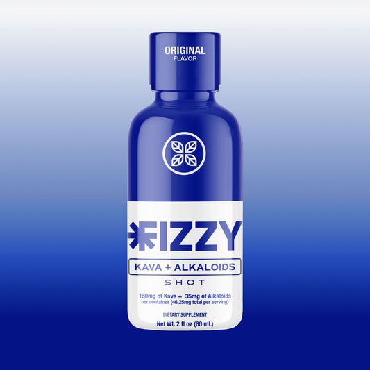 Fizzy Kava Original Flavor 150mg Bottle Background