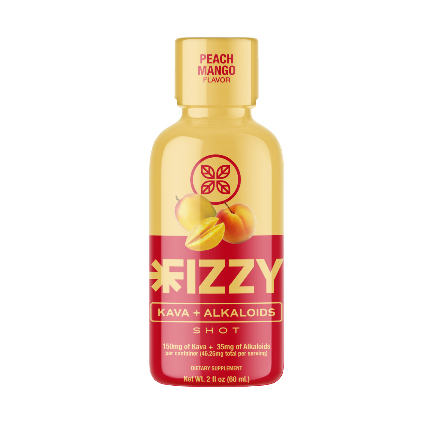 Fizzy Kava Peach Mango Flavor 150mg Bottle