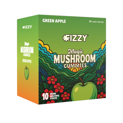Fizzy Mushroom Green Apple Flavor 10 Gummy 10 Pack Case