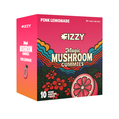 Fizzy Mushroom Pink Lemonade Flavor 10 Gummy 10 Pack Case