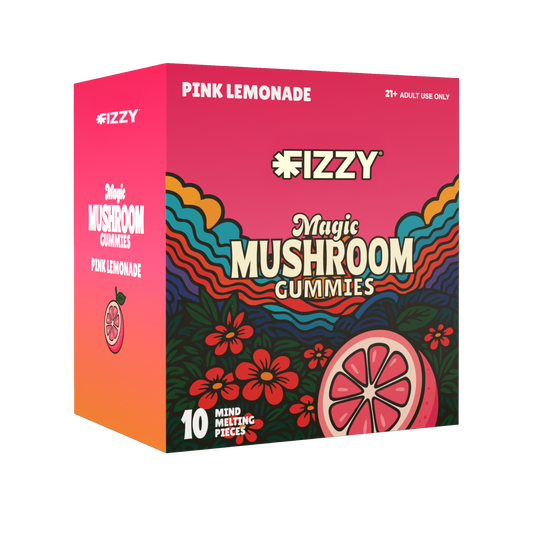 Fizzy Mushroom Pink Lemonade Flavor 10 Gummy 10 Pack Case