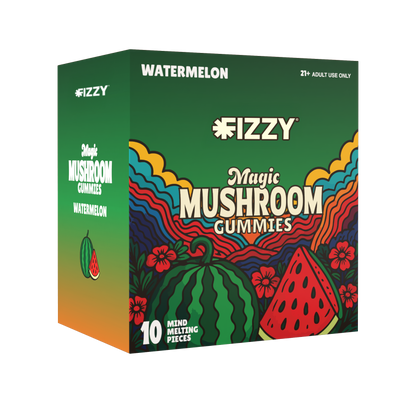 Fizzy Mushroom Watermelon Flavor 10 Gummy 10 Pack Case