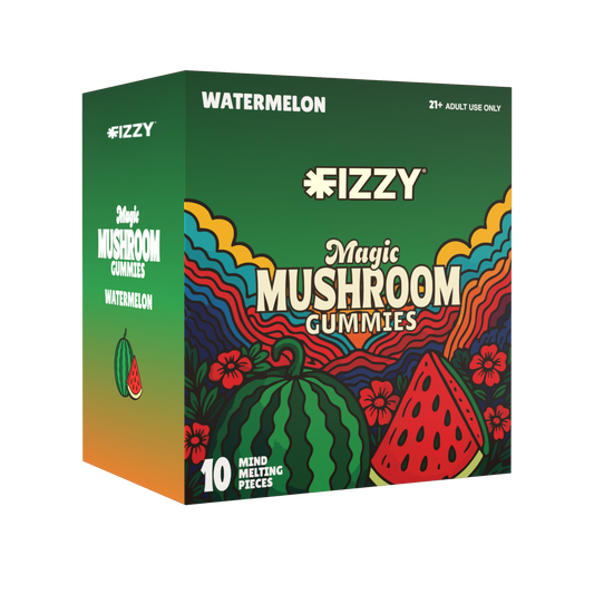 Fizzy Mushroom Watermelon Flavor 10 Gummy 10 Pack Case
