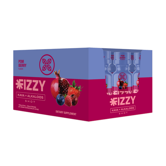 Fizzy KavaPOM Berry Flavor 150mg 12 Bottle Case