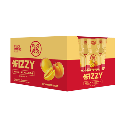 Fizzy Kava Peach Mango Flavor 150mg 12 Bottle Case