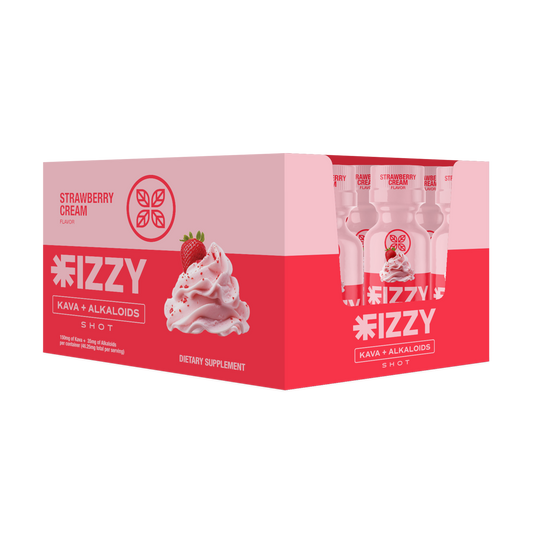 Fizzy Kava Strawberry Cream Flavor 150mg 12 Bottle Case