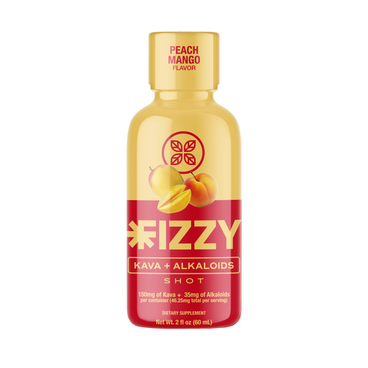 Fizzy Kava Peach Mango Flavor 150mg Bottle