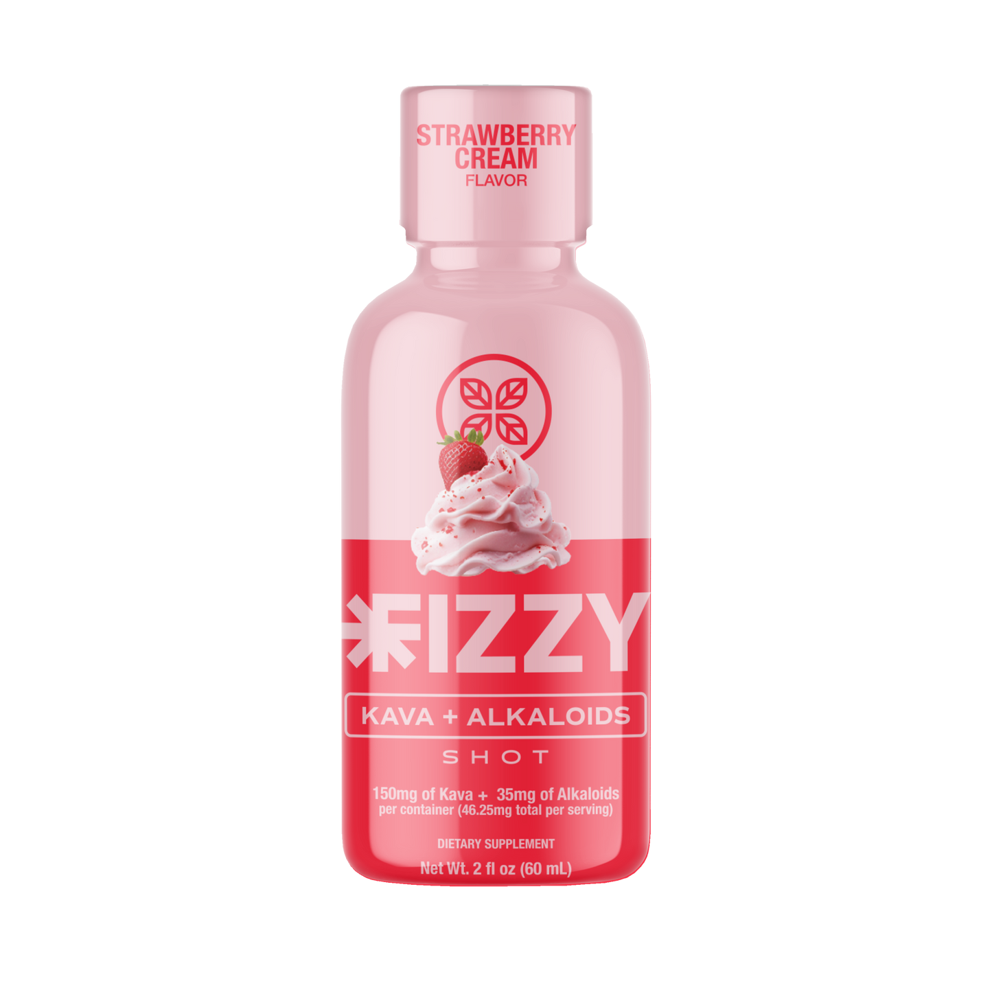 Fizzy Kava Strawberry Cream Flavor 150mg Bottle