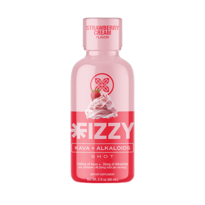 Fizzy Kava Strawberry Cream Flavor 150mg Bottle