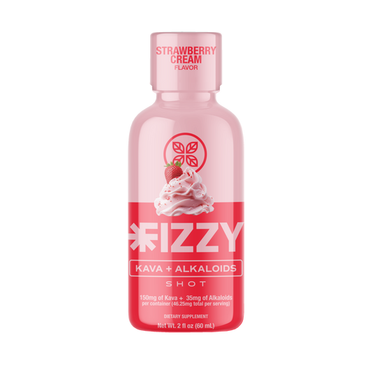 Fizzy Kava Strawberry Cream Flavor 150mg Bottle