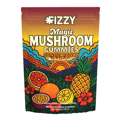 Fizzy Mushroom Sunset Punch Flavor 10 Gummy Package