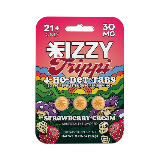 Fizzy Trippi Strawberry Cream Flavor 30mg 3 Tab Package