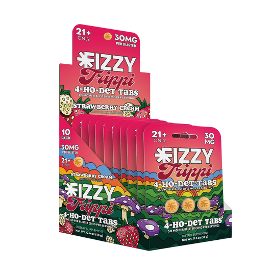 Fizzy Trippi Strawberry Cream Flavor 30mg 3 Tab 10 Pack Case