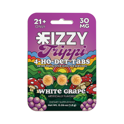 Fizzy Trippi White Grape Flavor 30mg 3 Tab Package
