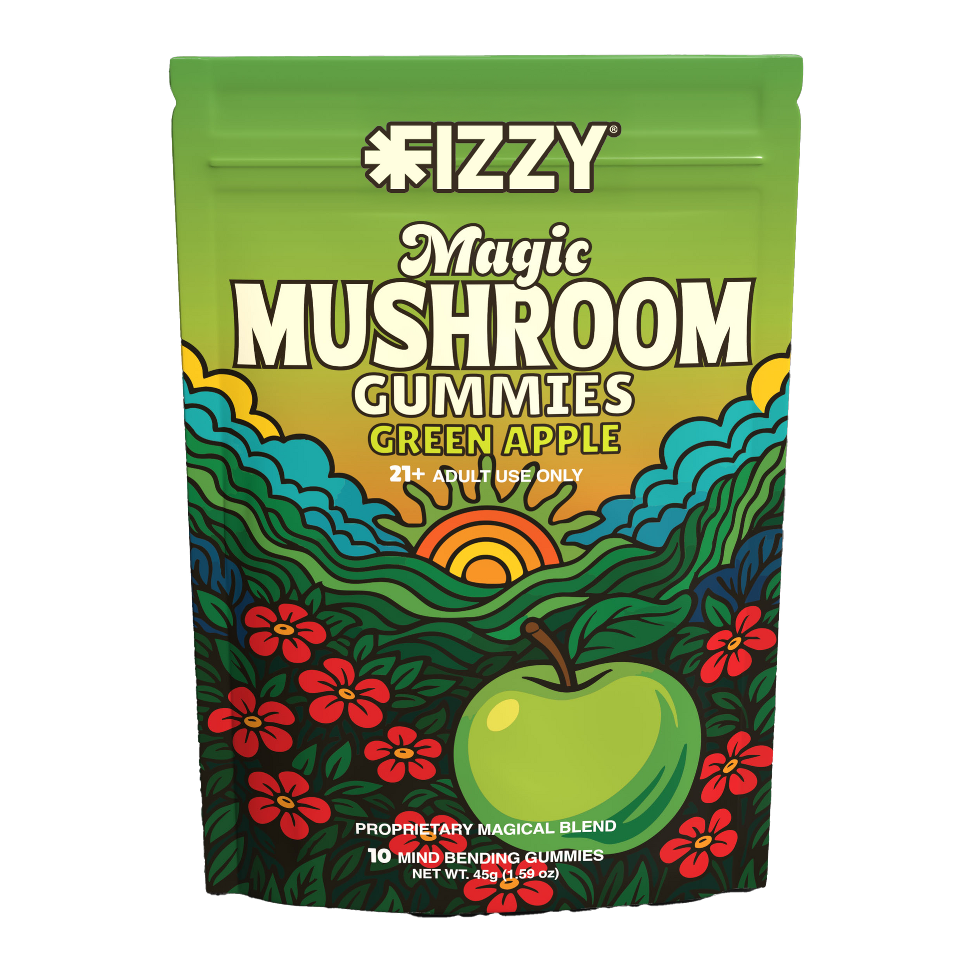 Fizzy Mushroom Watermelon Flavor 10 Gummy Package